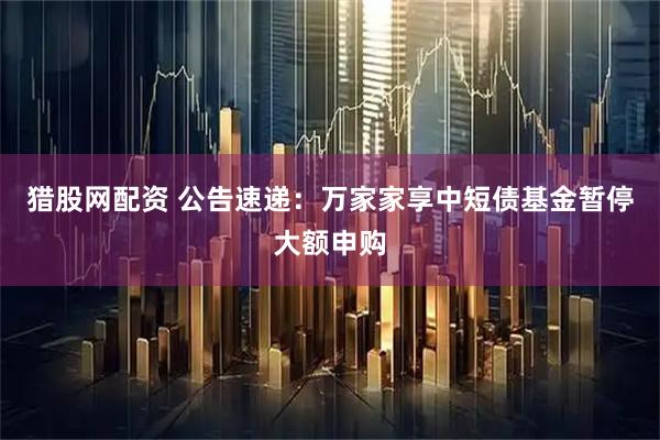 猎股网配资 公告速递：万家家享中短债基金暂停大额申购
